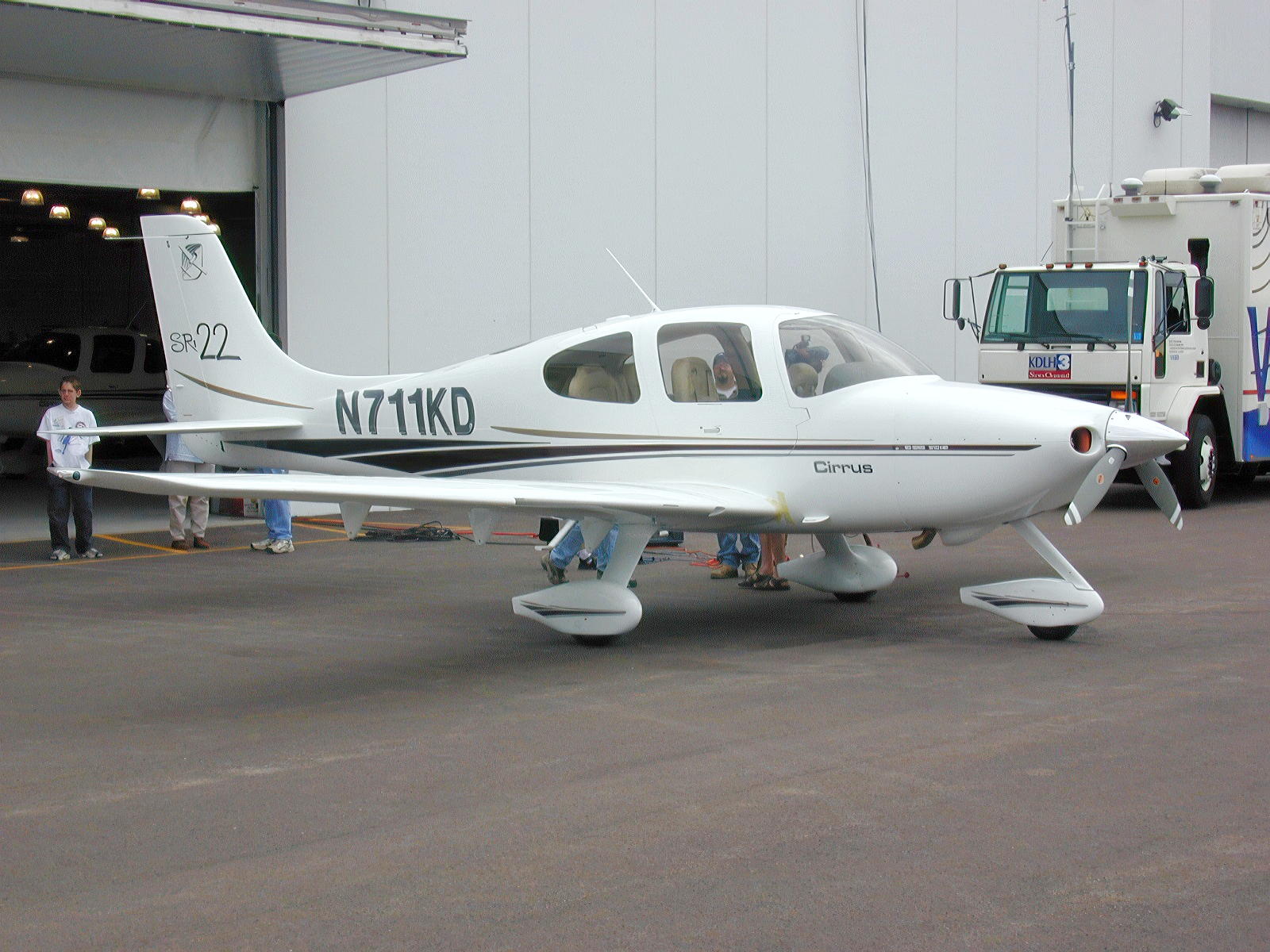 A new Cirrus SR-22, fresh off the assembly line