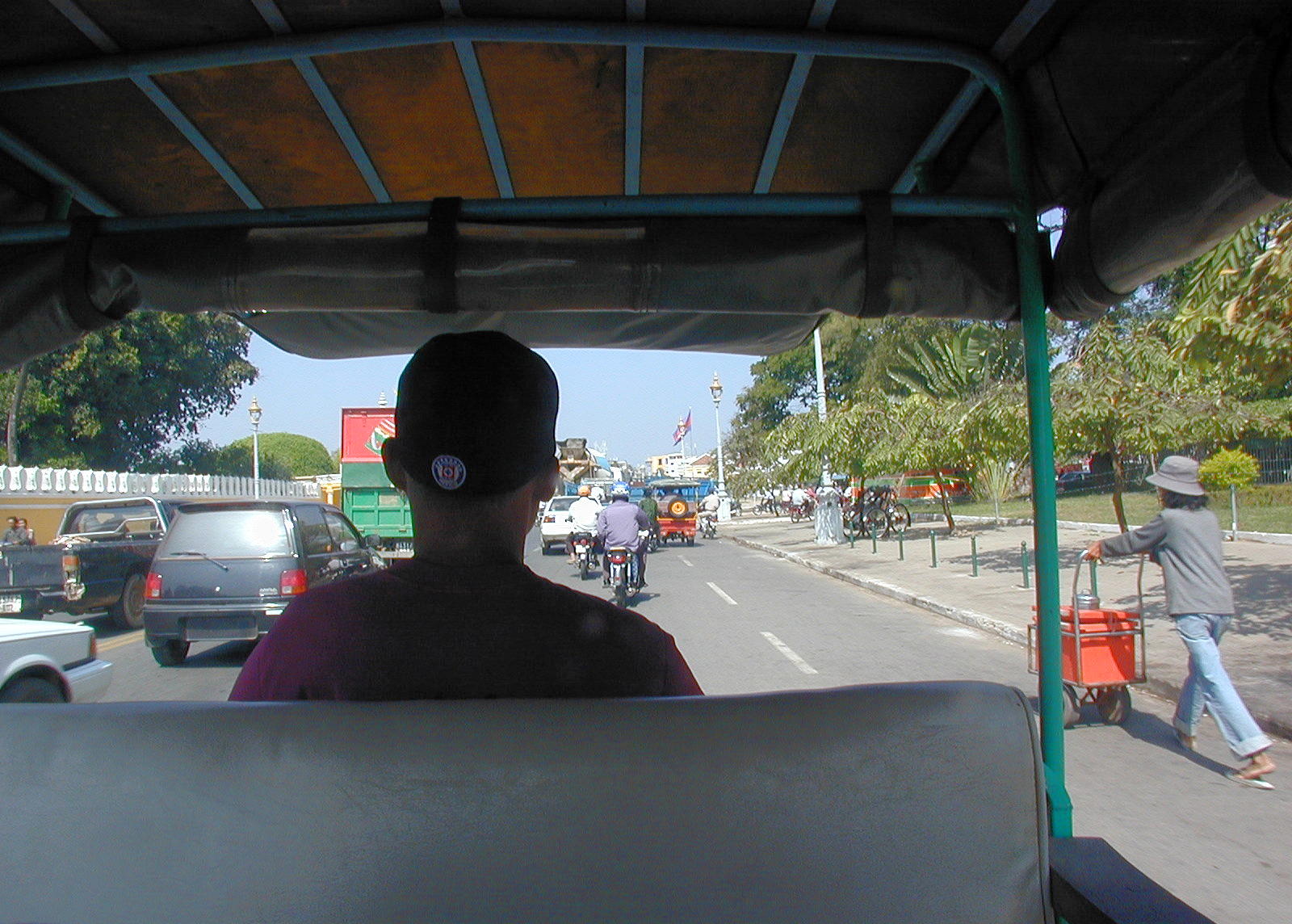 leaving the hotel by tuk-tuk