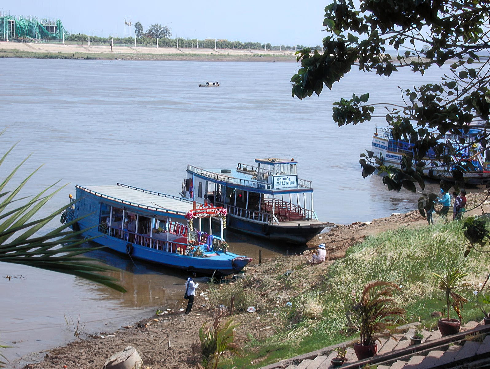 Boats on the Tonle Sap River