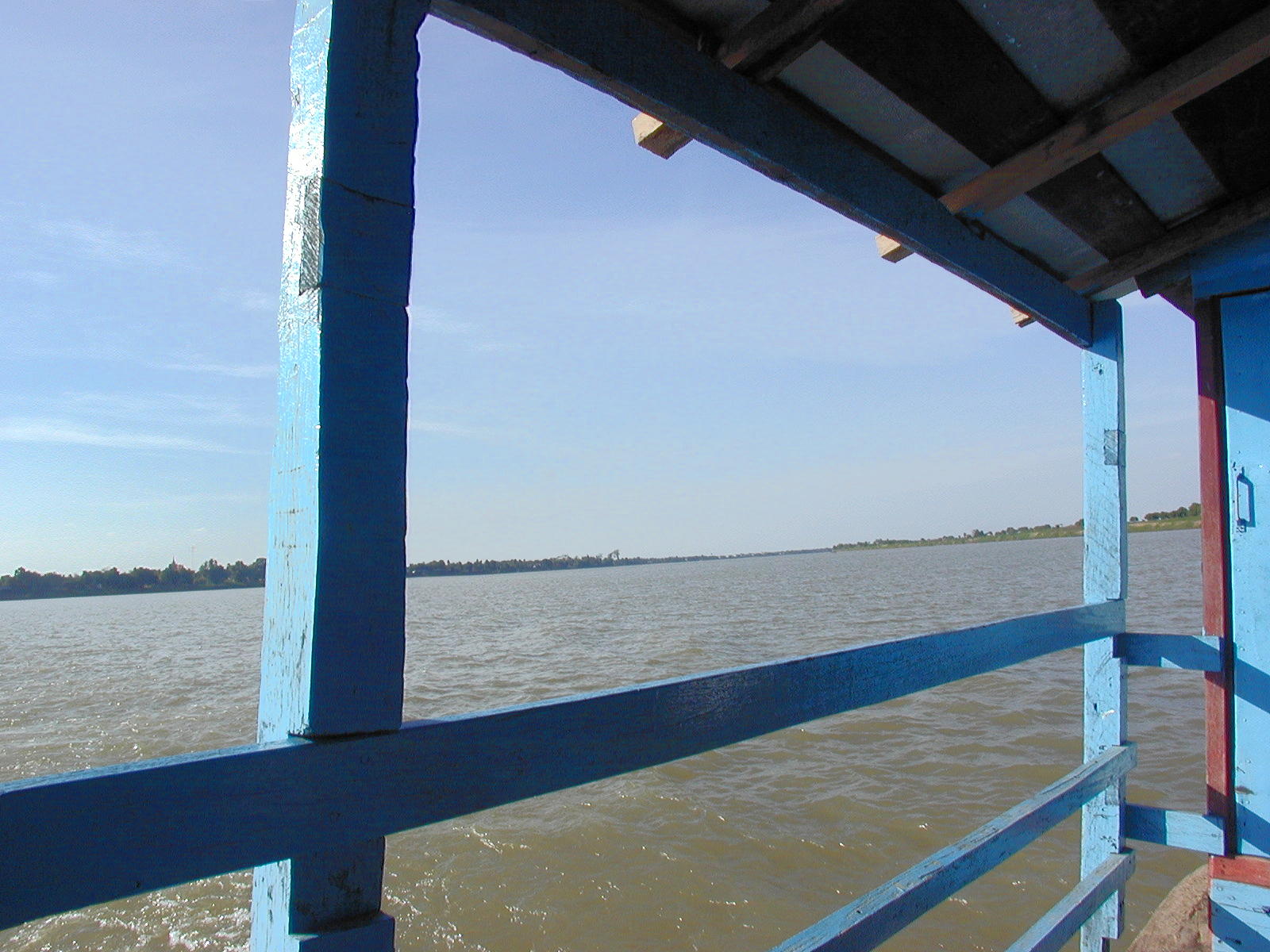 Ferry to an island in the Mekong river northeast of the city