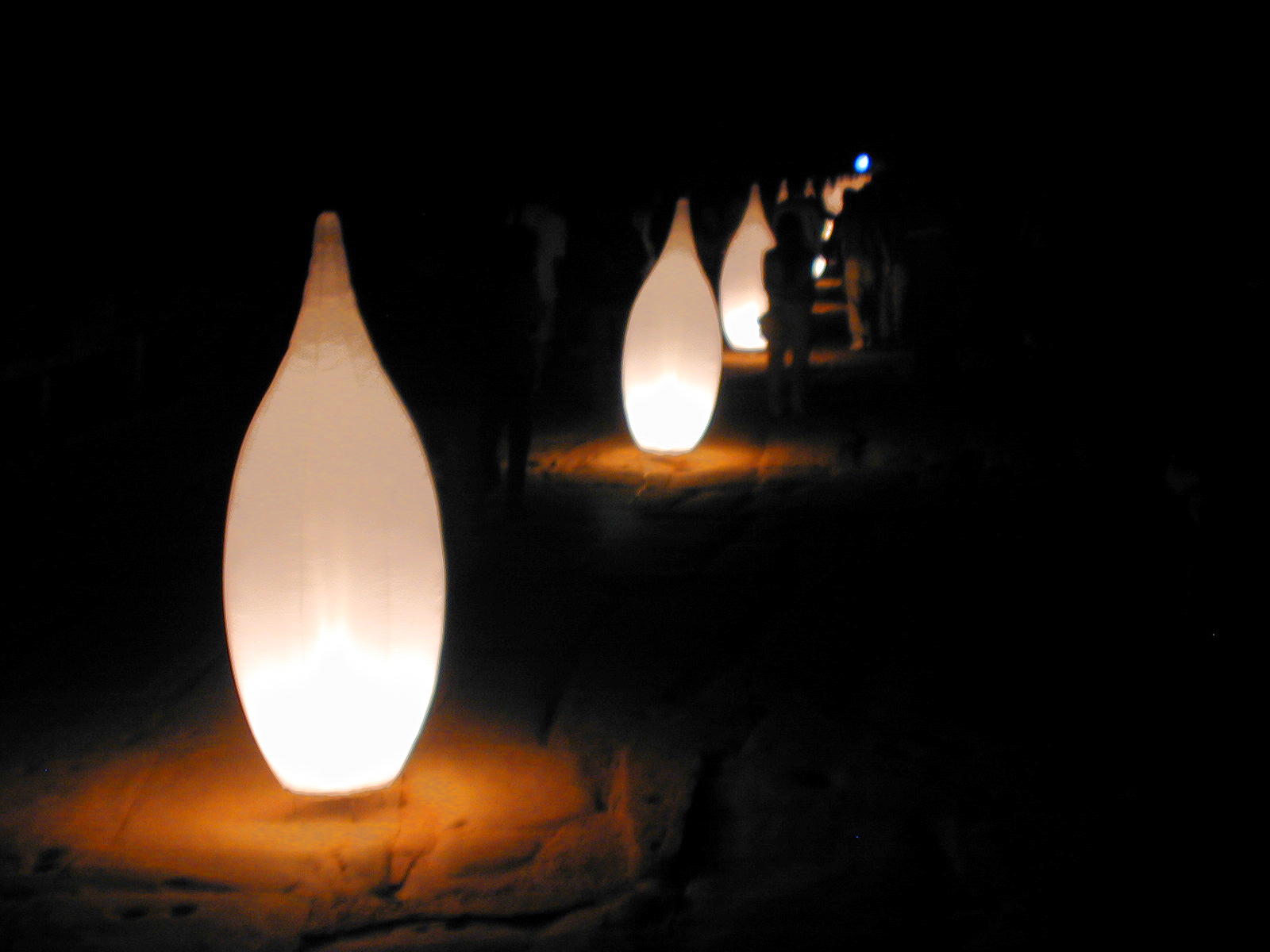 Lighting of the causeway for Les Nuits D'Angkor