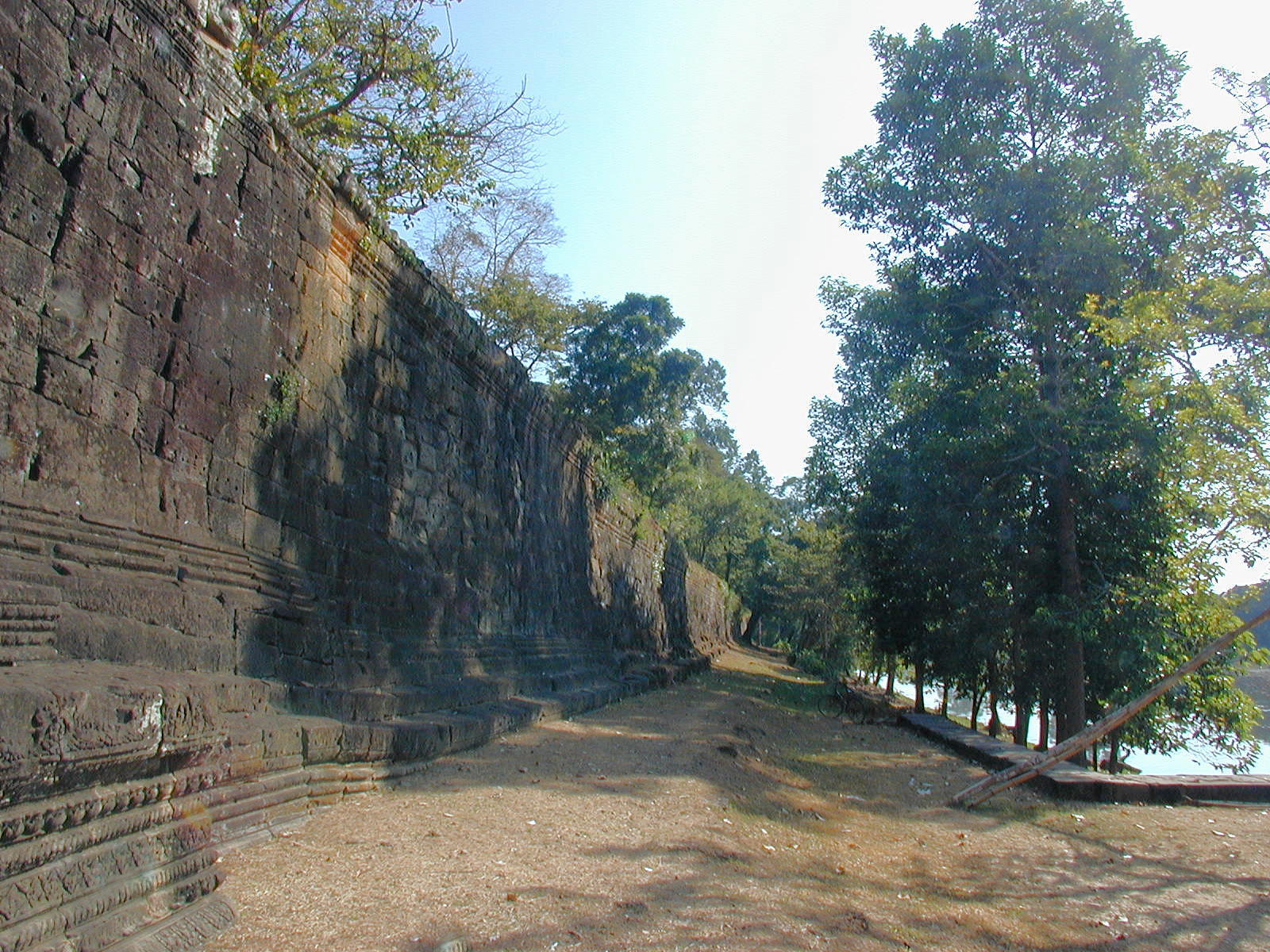 The walls of Angkor stretch for several kilometers