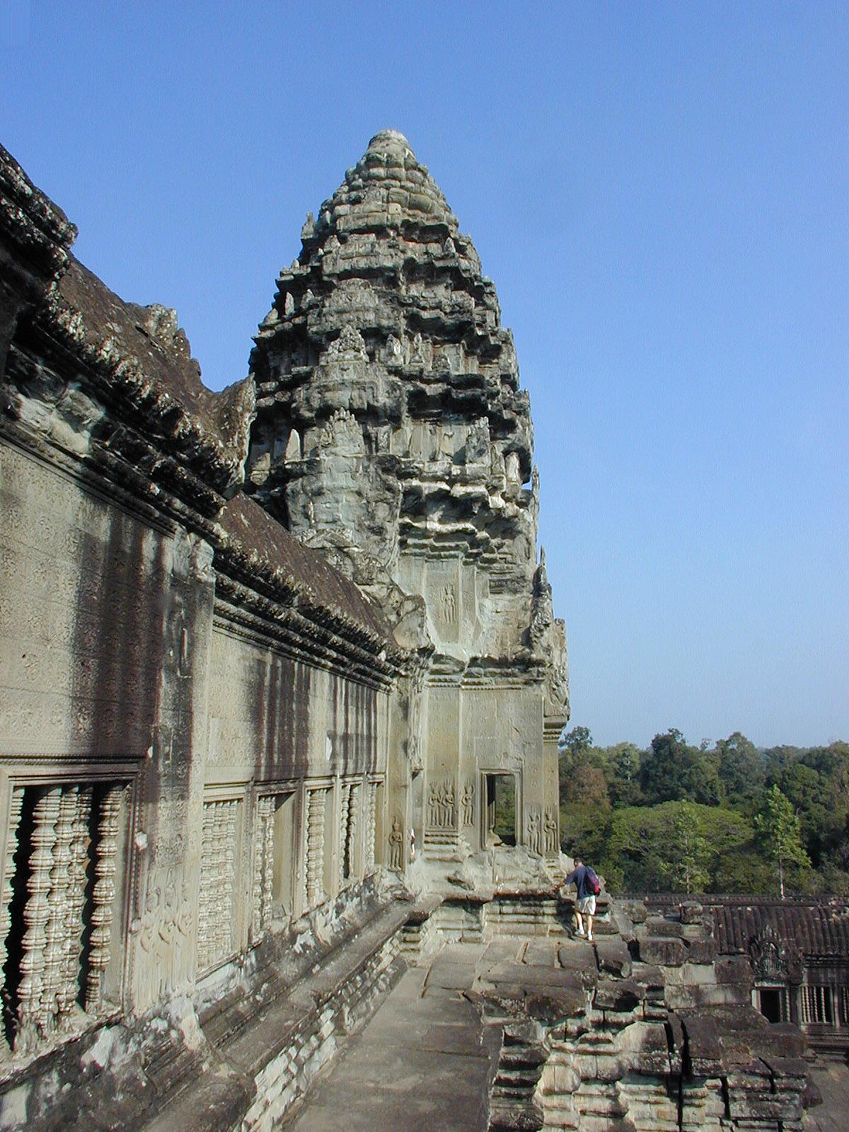 One wing of the temple