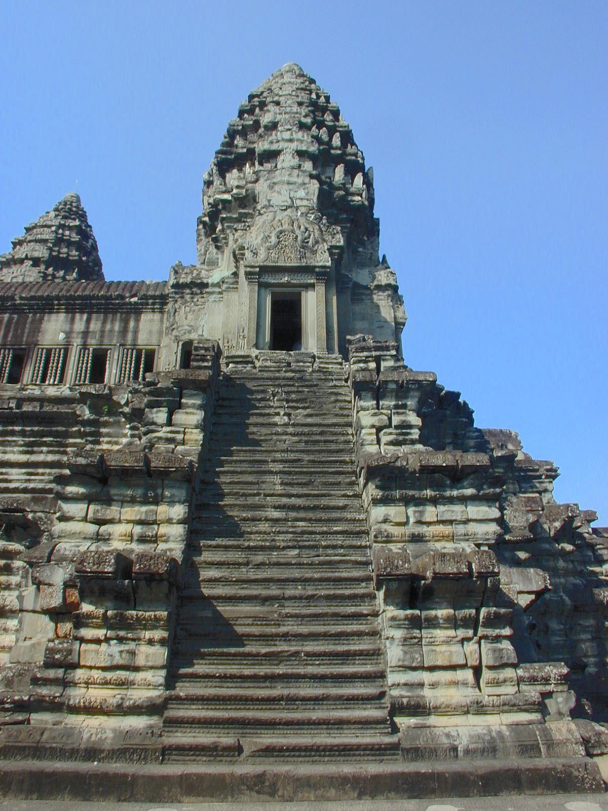 Some of the many almost-vertical steps to the inner towers