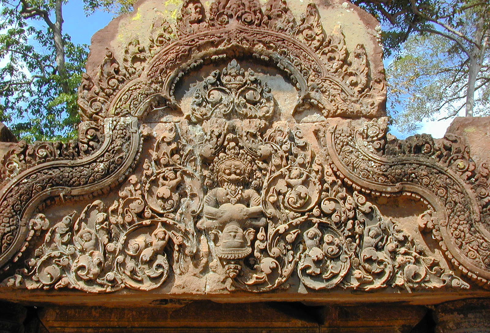 Banteay Srei is famous for its elaborate lintels